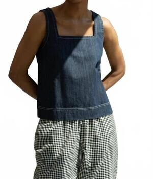 NEW BEAUMONT ORGANIC jess-leigh cotton vest in denim organic